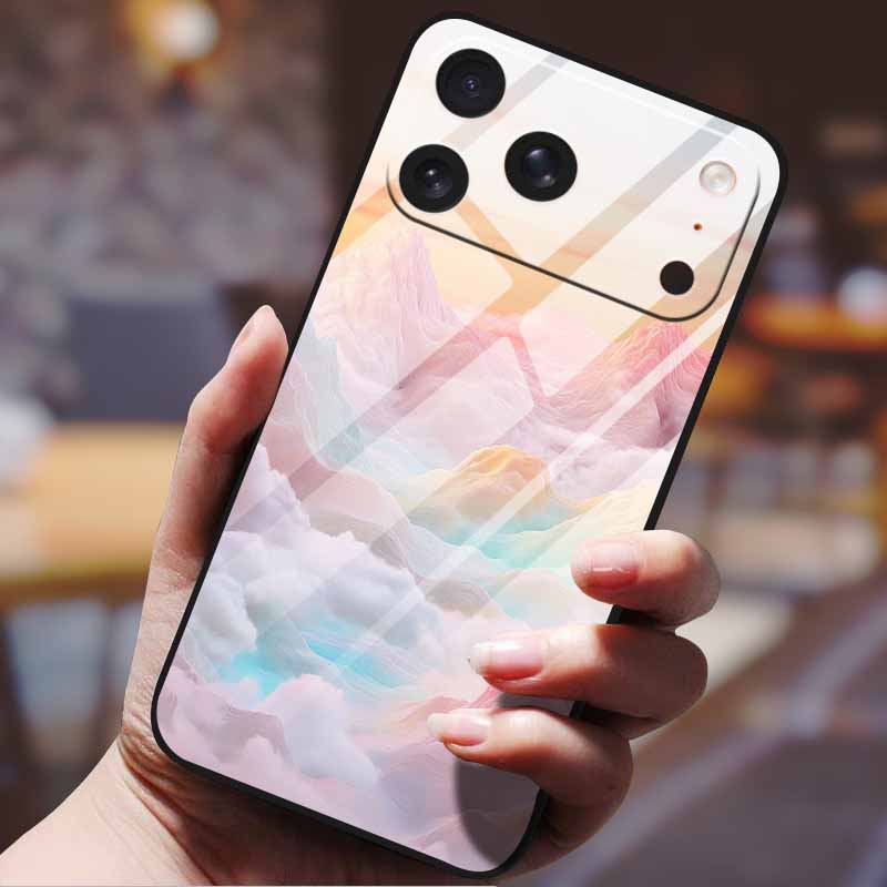 Phone Case for Iphone 17 Pro Max Iphone17 Air Tempered Glass Hard Back Cover Bumper 17pro Funda Cartoon Anime Fashion Pattern