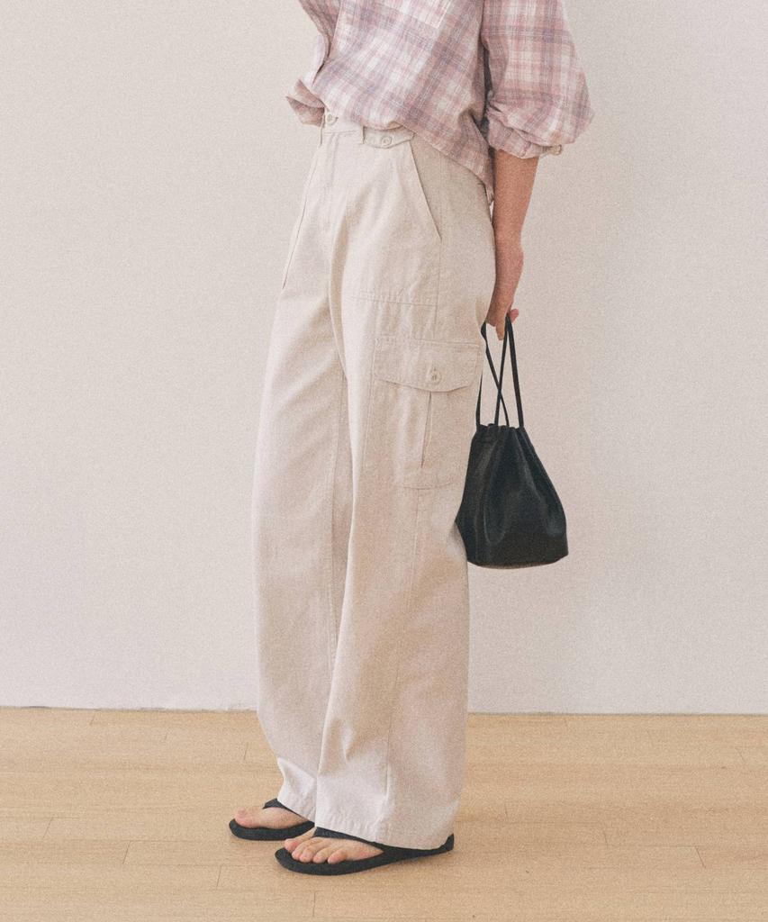Manggomaenipeullijeu Tetta Washed Pants_Mist
