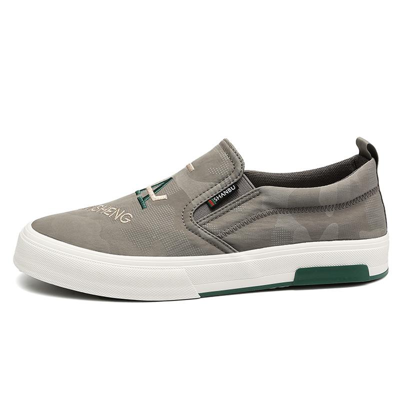 25148 Men'S Shoes Trendy Fashion Casual Men'S Canvas Shoes Solid Color Printed Board Shoes