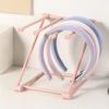 Plastic Jewelry Display Stand Pink Foldable Headband Scrunchies Hair Claw Clip Accessories Storage Organizer Shelf Holder