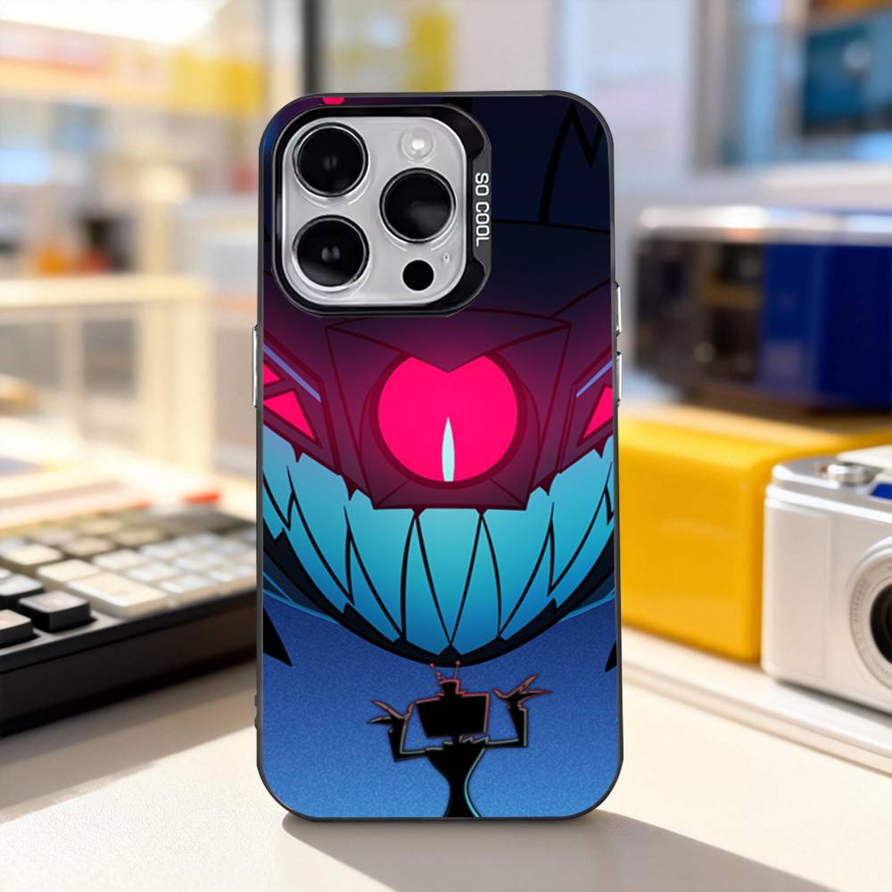 H-Hazbin V-Vox Trust Us For iPhone 11,12,13,14,15,16,17,Pro,Max,Plus,E,Air,Mini Phone Case IMD Matte Black