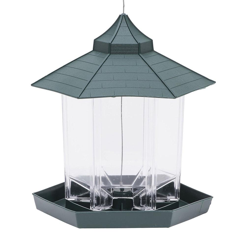 Eichhörnchensichere Vogelhäuschen im Pavillon, sechseckige Form, Futterspender für Wildvögel