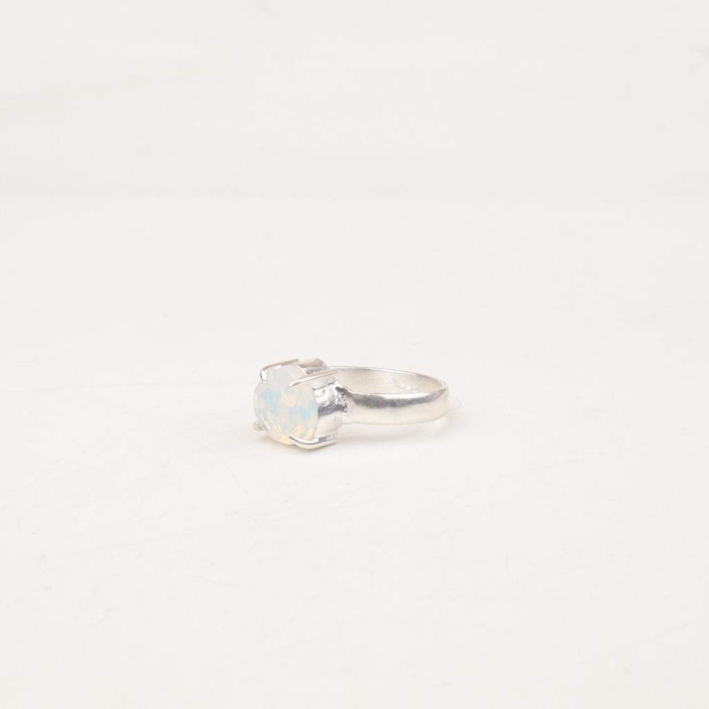 Natural Milky Opal Gemstone 925 Sterling Silver Jewelry Handmade Stylish Ring RR-43-13