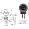 3156 2-Tab Socket w/ Pre-Wire Harness For Repair, Replacement, tall LED Bulbs