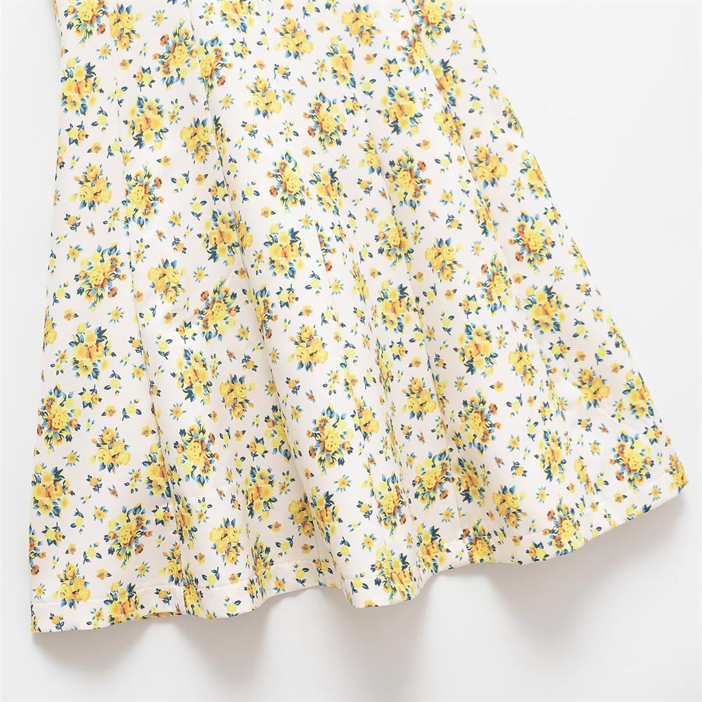 2025 Spring/Summer Slim-Fit Floral Bow Camisole Dress for Women