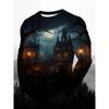 3D Printed Halloween Theme Long Sleeve T-shirts Men's Fashion Tops Casual Party Clothing