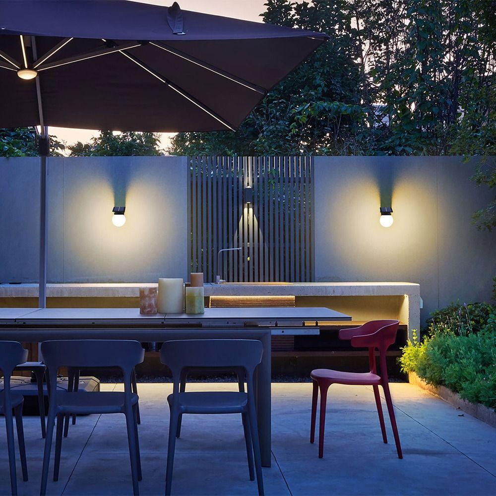 Auto on/Off Solar Wall Light Wall Mounted Sturdy Solar Induction Lamp IP65 Waterproof RGB Color Changing Solar Fence Lights
