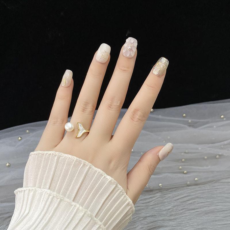 Nail Grade High Patch Halo Dyed Flower Fragrant Taro Purple Explod Sparkl White