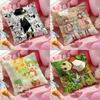 Cute Y-YotsubatSo Healing Anime Cushion Cover Pattern Printed Pillowcase for Living Room Sofa Cushion Cover & Bedroom Decor