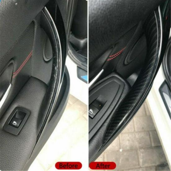1x Carbon Fiber Look Car Interior Door Handle Trim For BMW 3 Series F30 F32 F80