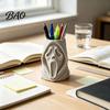Ghost Face Ornament Halloween Candy Bucket, 3D Printed Trick or Treat Snack Holder, Screaming Holder Spooky Desktop Organizer for Indoor Home, Holiday