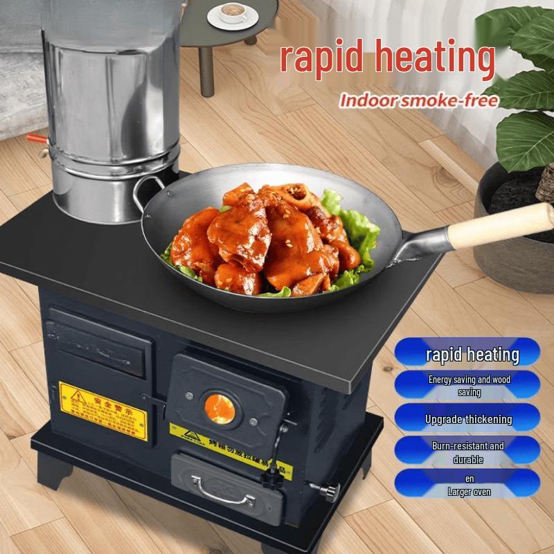 Jundingying Indoor Gasification Heating Stove with Water Tank and 3m Chimney