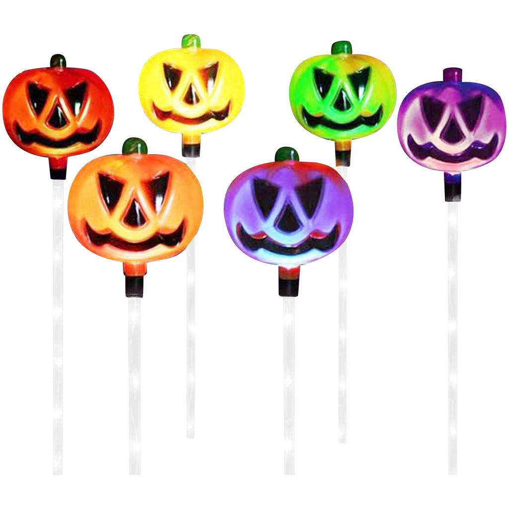 Solar Halloween Garden Lights – 6-Pack Waterproof LED & Stakes, Auto On/Off, 8-Hour Glow, Spooky Yard Decor For Trick-or-Treat