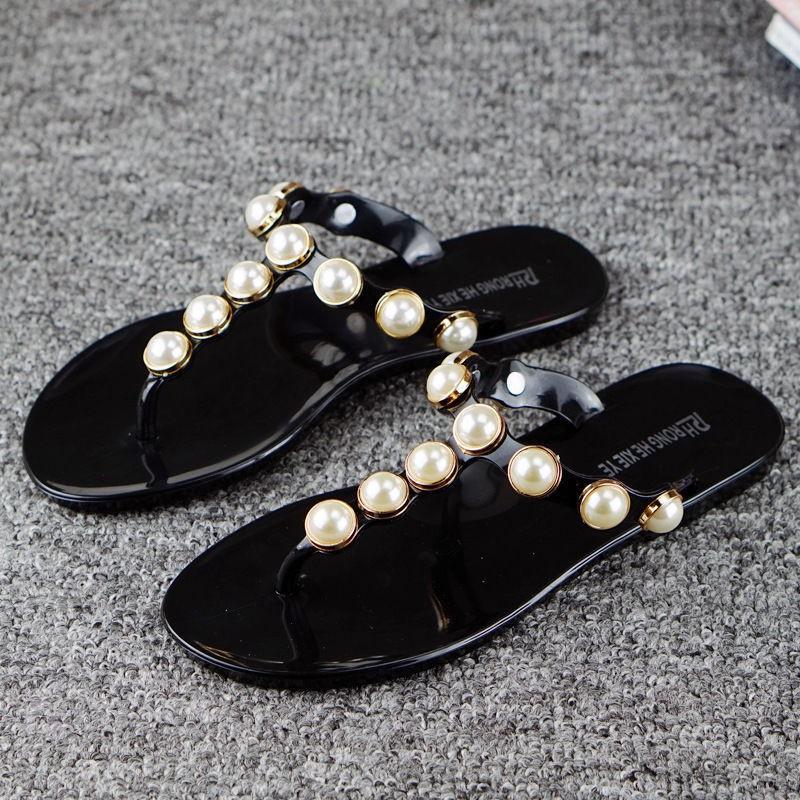 Pearl Flat Women Beach Flipflops Slippers Summer Antiskid Cozy Sandals Shoes