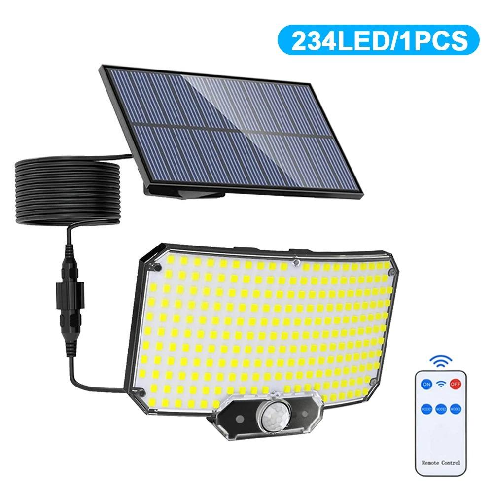 LED Solar Wall Lights with Outdoor Motion Sensor Solar Lamp Solar Flood Lights with 3 Modes Adjustable Lighting Head for Garden