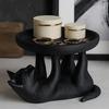3D Printed Fun Cat Jewelry Tray, Playful And Cute Cat Design, Novel Style, Ideal For Desktop Organization Black/White