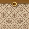 Tory Burch T Monogram Double T Logo Color Block Woven Jacquard Leather Tote Bag Mini Women Tote Bags Brown 82933-371
