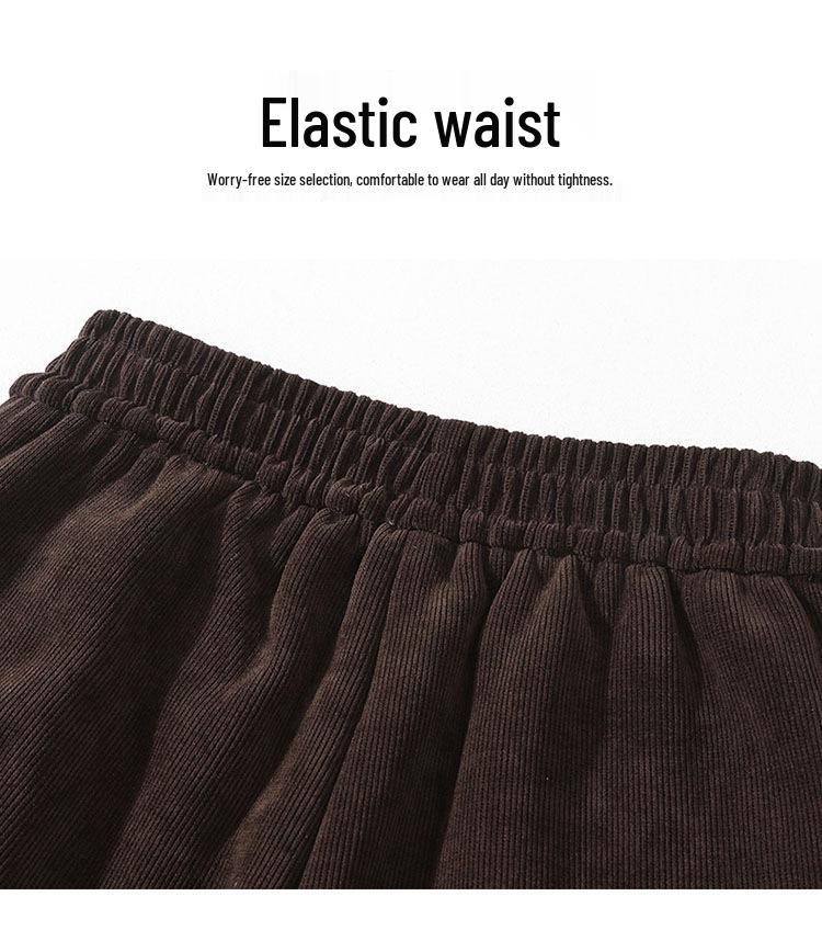 Warm Cotton Straight-Leg Trousers for Middle-Aged & Elderly Women: New Grandma Style, Ideal for Autumn & Winter