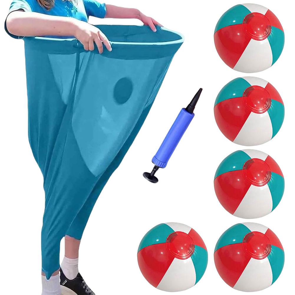 Granny Pants Yard Game Set with 2 Bouncy Balls and 1 Air Pump Outdoor Games Field Family Reunion Game for Kids and Adults