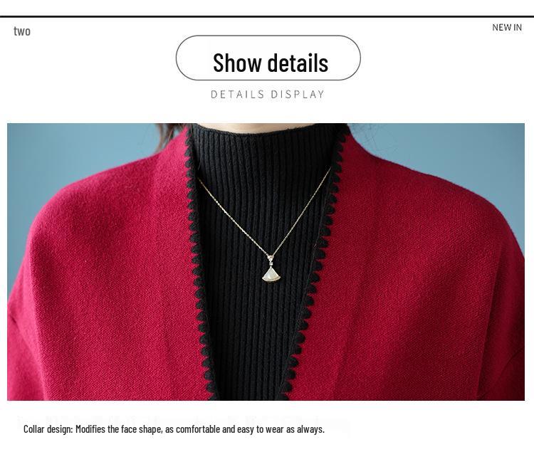 Women's Spring & Autumn Knit Cardigan: Fashionable Trench Coat for Middle-Aged & Elderly, New 2025 Style with Noble, Elegant Design.