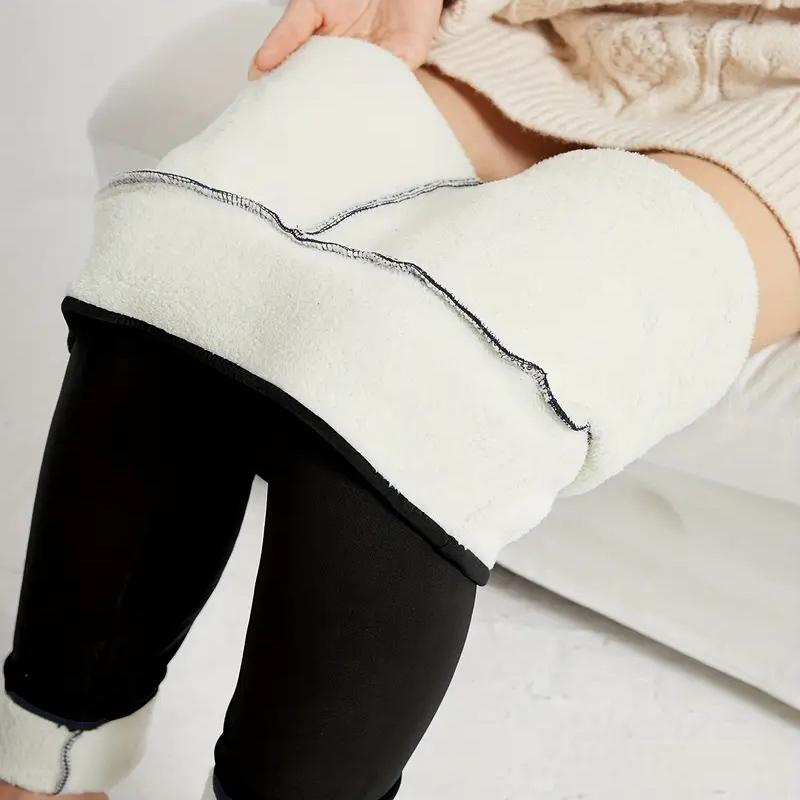 Women's High-waisted Women Pants Elastic Warmth Long Autumn and Winter Plus Velvet Warmth Thin Abdomen