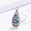 Ladies' Exquisite Floral Pendant Necklace, Embellished with Synthetic Zircon, Suitable for Daily Wear and Holiday Gift Giving