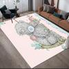 Tatty Teddy2 Flannel Pattern Square Carpet,Area Rug,Carpet Rug for Living Room Bedroom Sofa Playroom Decor,Non-slip Floor Mat