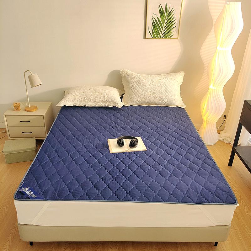 Wodoodporny Pikowany Ochraniacz na Materac i Antypoślizgowa Podkładka Inkontynencyjna z Bawełnianym Pyłoszczelnym Pokrowcem na Łóżko