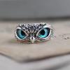 Verstellbarer Punk Eulenring Offene Tierringe Statement Ring Schmuck Geschenke Dämonenauge Eulenring Retro Tier Vogel Offener Ring