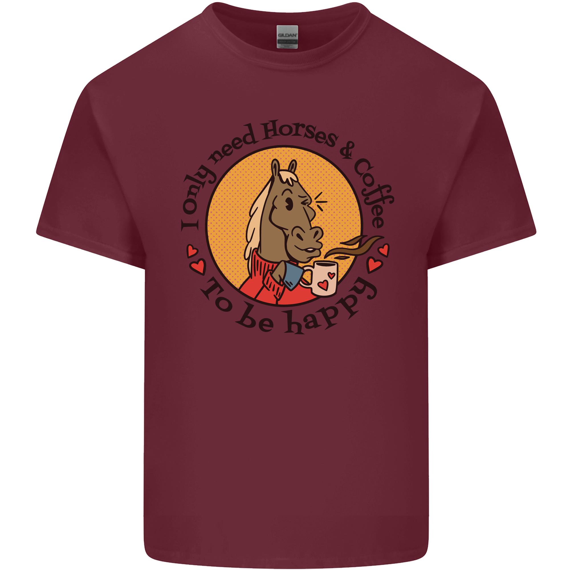 I Only Need Horses and Coffee Equestrian Unisexs Light Cotton TShirt S