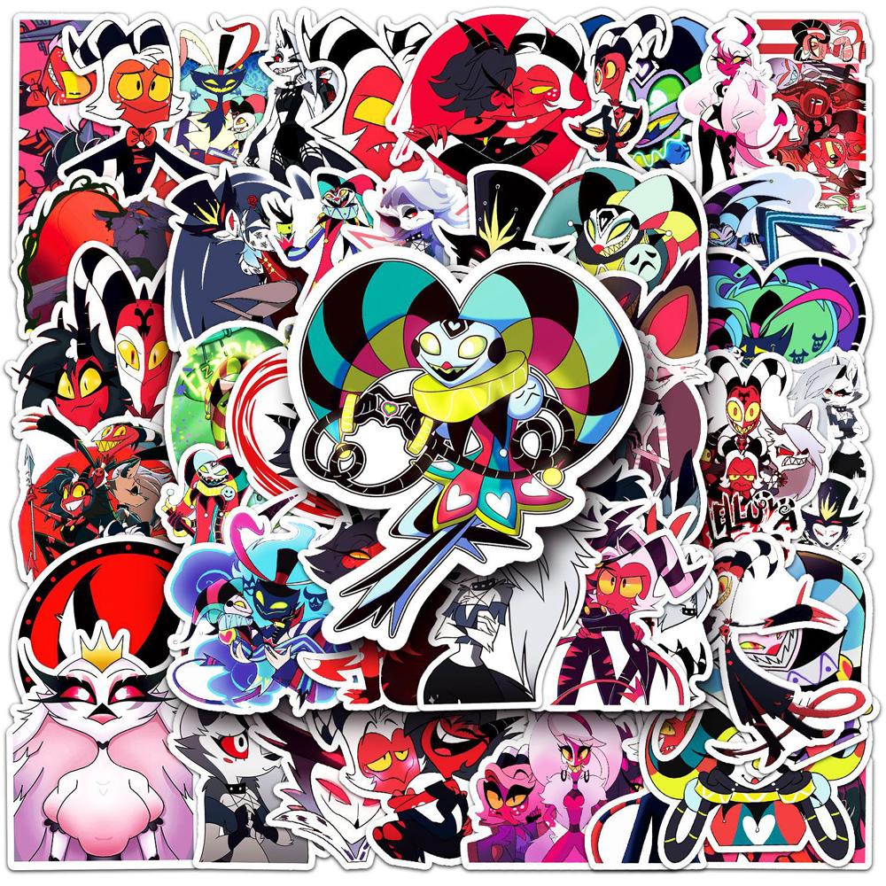 10 30 50Pcs Helluva Boss Anime Stickers Decoration Cartoon Graffiti Sticker For Kids Toy Phone Suitcase Guitar Waterproof Decal