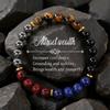 Festive Gifts Black Onyx Lapis Lazuli Red Wood Tiger Eye Hematite Beaded Bracelet Natural Fashion Jewelry For Men Women Daily Wear Gift