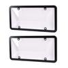 2PCS License Plate Cover Frame Transparent License Plate Protection Frames for United States Canada