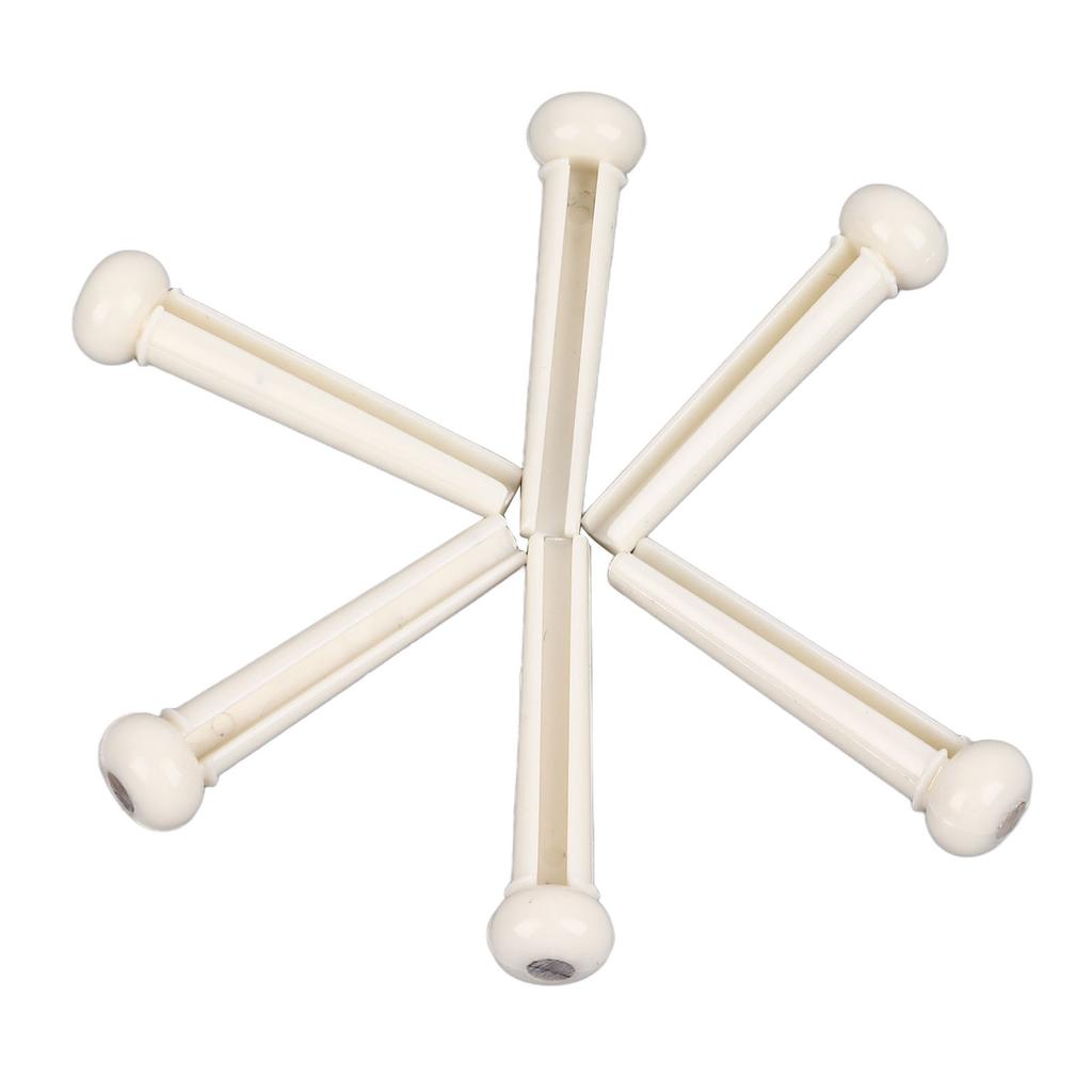 6Pcs Acoustic Guitar Bridge Pins Pegs Replacement Acoustic Guitar Plastic Bridge Saddle and Nut Guitar Bridge Pins