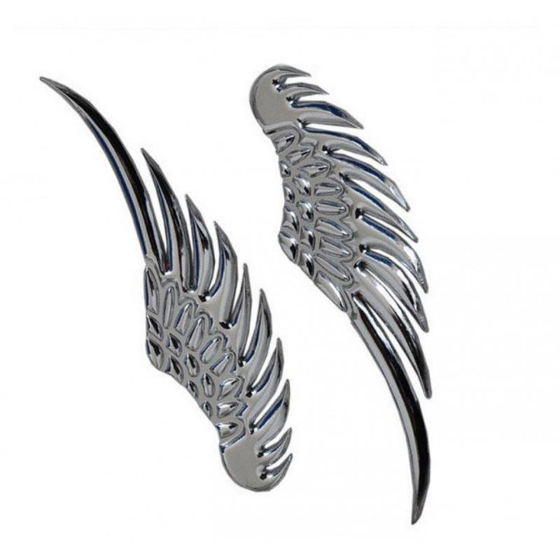 2 Piezas Pegatinas Metálicas 3D Para Coche Alas de Ángel Grandes Exteriores Automóviles Externos Anime Águila Decoración Accesorios