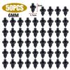Car Hole Plastic Rivets Fastener Push Clip Black Auto Vehicle Door Trim Panel Retainer Fastener Clip Car Accessory 6mm/7mm/8mm