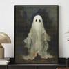 Halloween 5D DIY Diamond Art Painting Kit Cute White Sheet Spirit Home Wall Decor Handmade Gift for Room Aesthetic Decoration Fun Craft