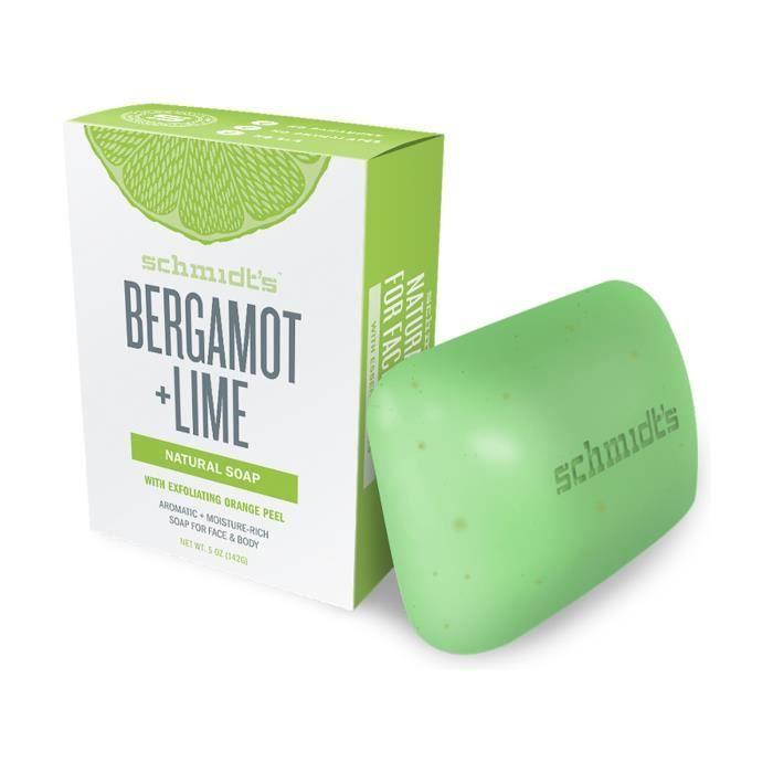 SCHMIDT'S+Mýdlo na obličej a tělo Bergamot & Zelená limetka 1 kus