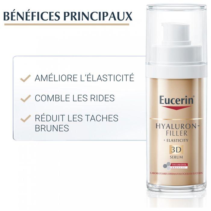 Sérum Anti-Age - Eucerin - Hyaluron Filler + Elasticity 3D - 30ml - Acide Hyaluronique - Teint éclatant