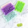 Bandeja de Hielo de Silicona de 33 Celdas Reutilizable Panal Casera Caja de Cubitos de Hielo Molde para Gelatina DIY Hielera de Silicona Molde de Bandeja de Hielo