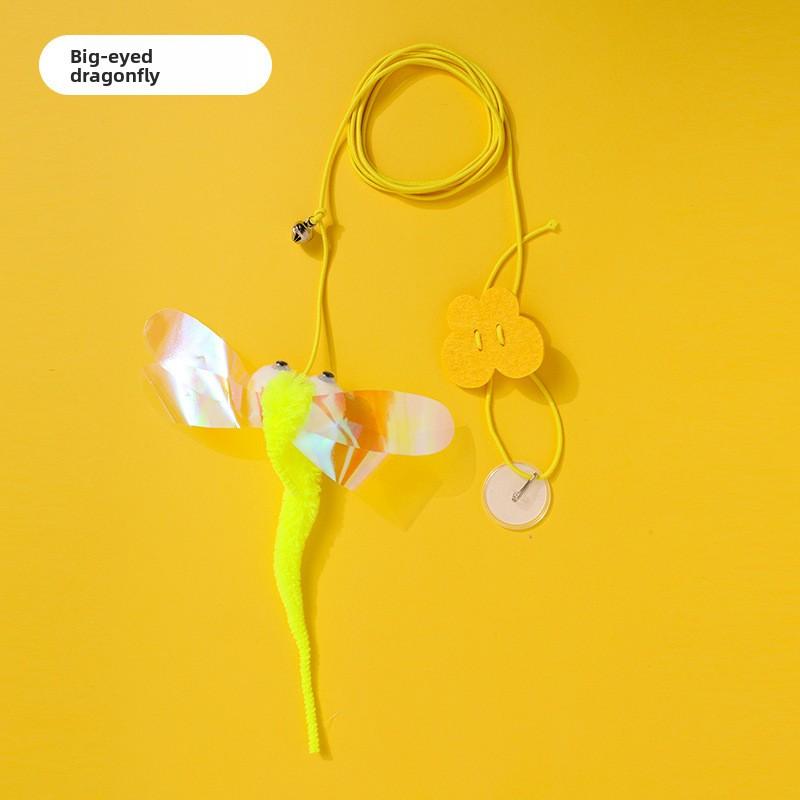 

New Elastic Cat Toys, Hanging Door Elastic Rope Cat Toys, Self-entertaining and Boring Swing Cat Toys Big-eyed dragonfly