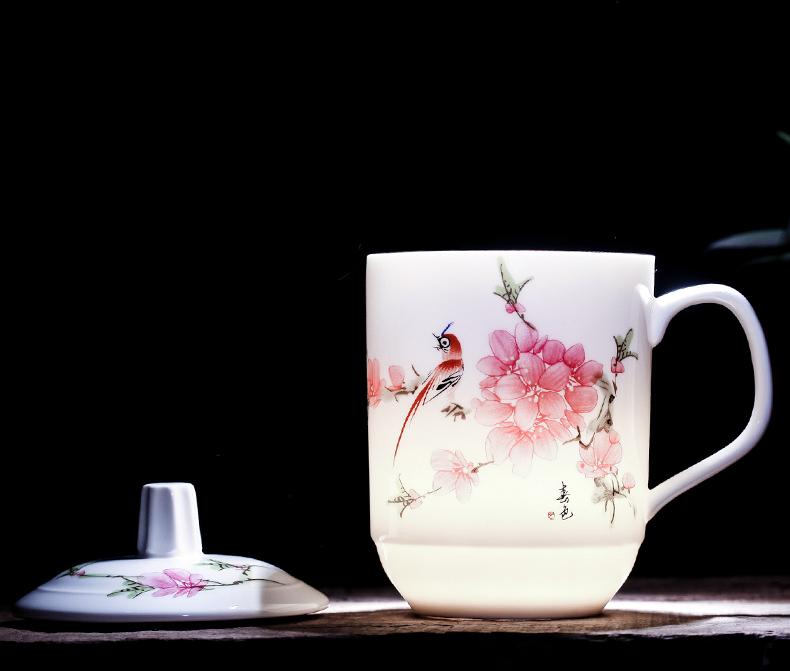 Chinese Style Ceramic Cup,Personality Retro Milk Juice Lemon Mug Coffee Tea Cup Home Office Drinkware Unique Gift
