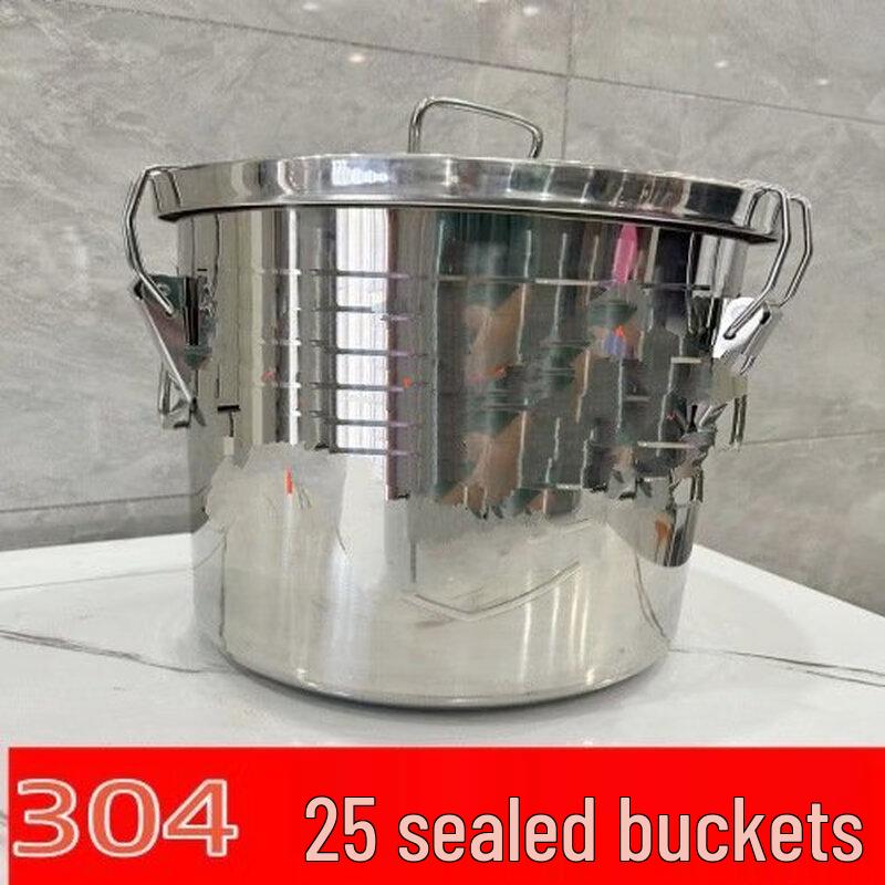 ZISIZ 304 Stainless Steel Multi-Purpose Storage Bucket with Buckle
