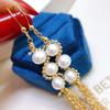 Natural Freshwater Pearl Long Fringed Earrings Women's Niche Winding Pearl Beaded Ear Hook Design High-end Earrings