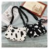 Ins Japanese-style Cute Harajuku-style Cow Shoulder Bag with A Korean-style Touch, Soft Girlish Teenage Cross-body Canvas Bag