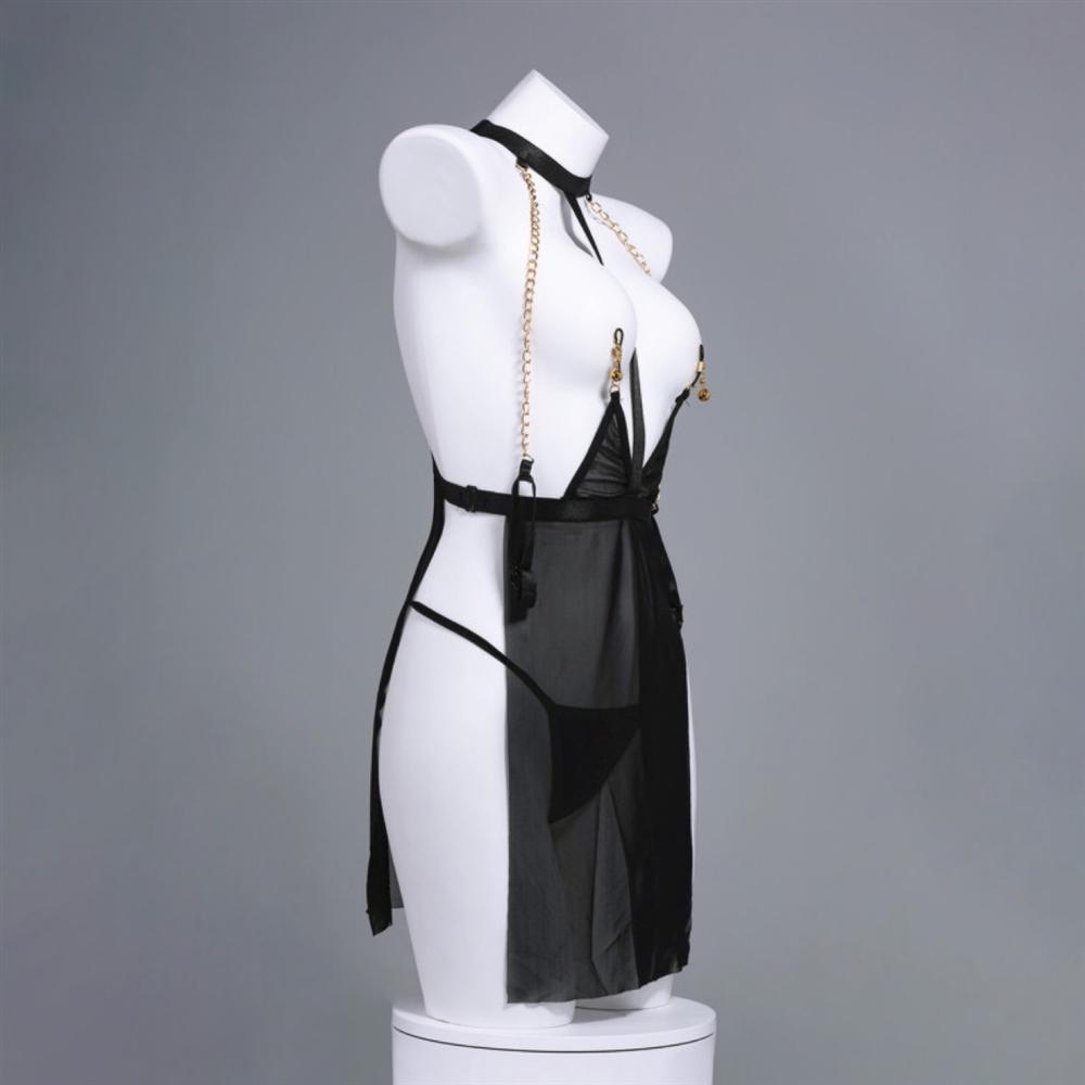 Sexy ODM Bodysuits Underwear Mesh Perspective Uniform Temptation Milk Leakage Passion Non-Release Sm Gown Pajamas Female Qqny