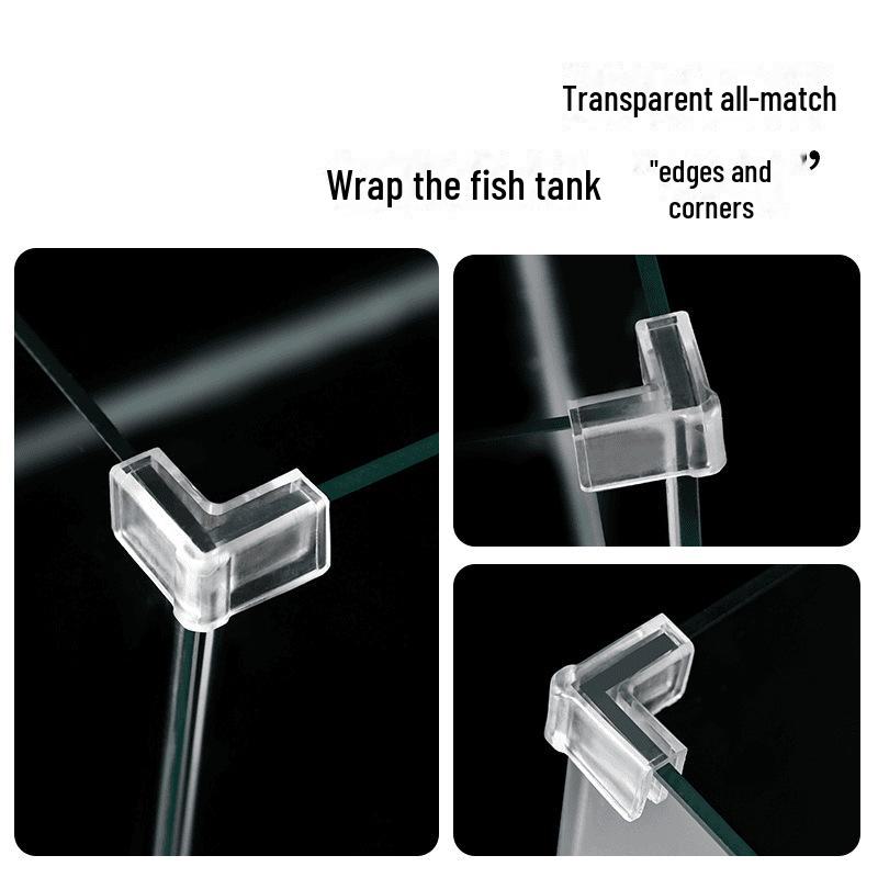 Transparenter dreieckiger Eckenschutz für Aquarien – weiche, elastische Antikollisionsabdeckung für rechtwinkliges Glas und Acryl zum Schutz von Kindern.