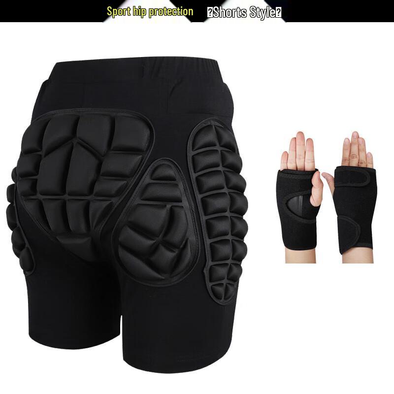 Chunsen Sports Hip Protector Pants and Wrist Guards S (50-70 Jin)
