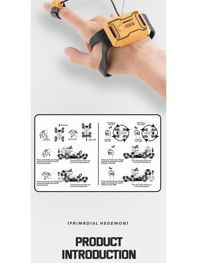 Kids' Remote Control Robot Dog Toy: Intelligent Electric Stunt Car with Eight Wheels