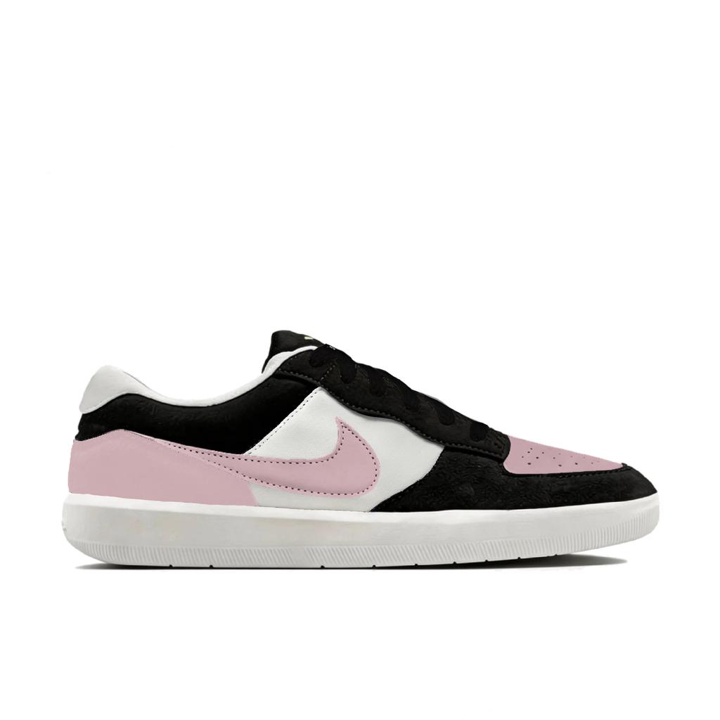 Nike SB Force 58 Rosa Violento Antiscivolo Resistente all'Abrasione Scarpe da Skateboard Basse Unisex Nero Rosa DV5477-012(Team2099-)